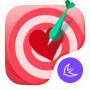 icon Valentine red heart theme voor Motorola Moto Green Pomelo