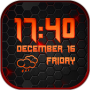 icon Black Weather and Clock Widget voor tecno W3