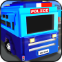 icon Blocky Police Transport Craft 3D