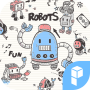 icon Doodle Robot Launcher theme voor Doogee S60 Lite