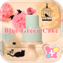 icon Cute Theme-Blue-Green Cake-