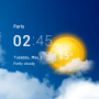 icon Transparent clock and weather voor Samsung Galaxy A